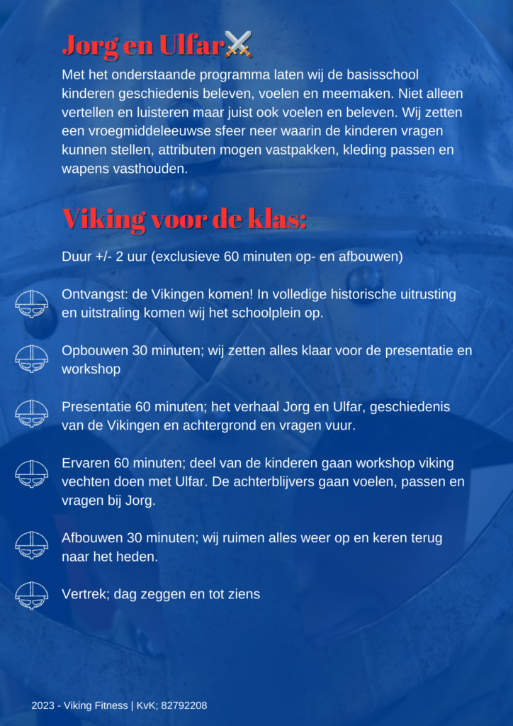 Viking voor de klas flyer achterkant